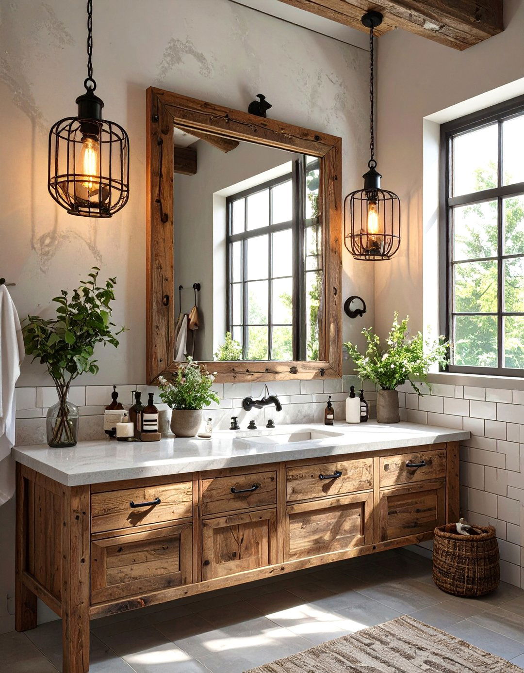 Industrial Cage Sconce Bathroom Lighting - 30 bathroom lighting ideas over mirror