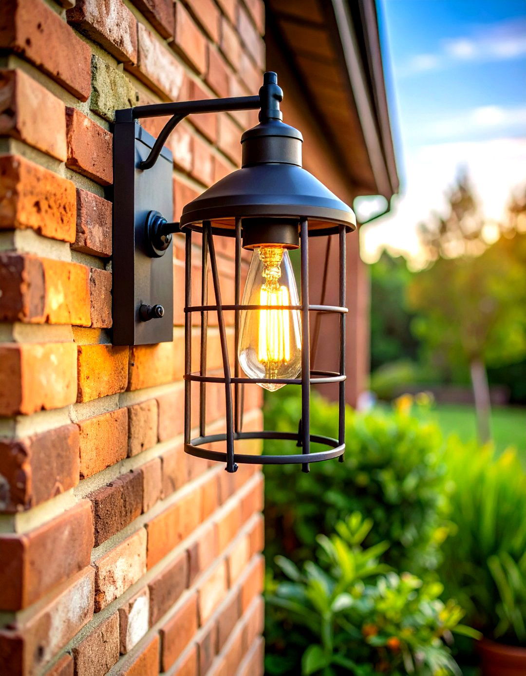 Industrial Cage Wall Sconces - 30 outdoor wall lighting ideas
