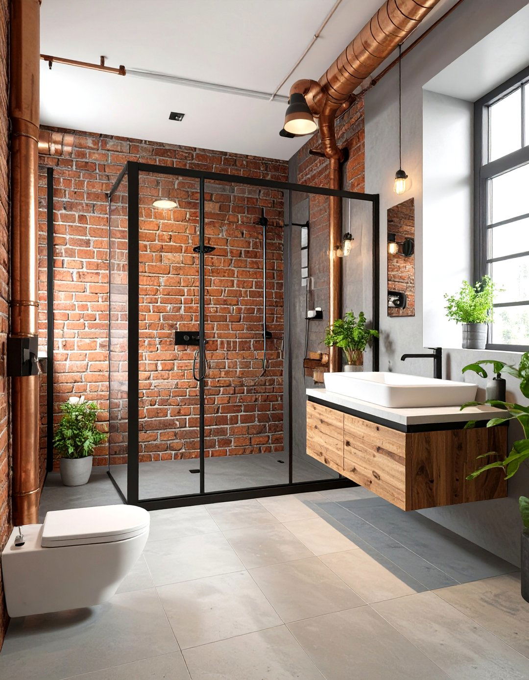 Industrial Chic Bathroom - 30 bathroom ideas modern