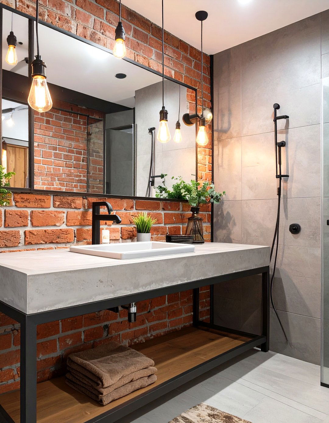 Industrial Chic Bathroom - 30 girls bathroom ideas