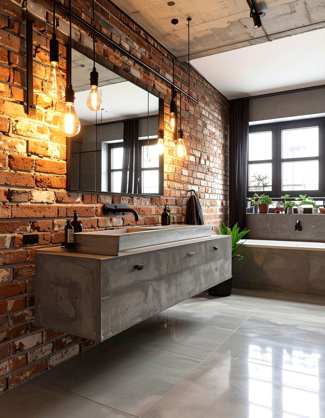 Industrial Chic Bathroom - 30 modern bathroom decor ideas