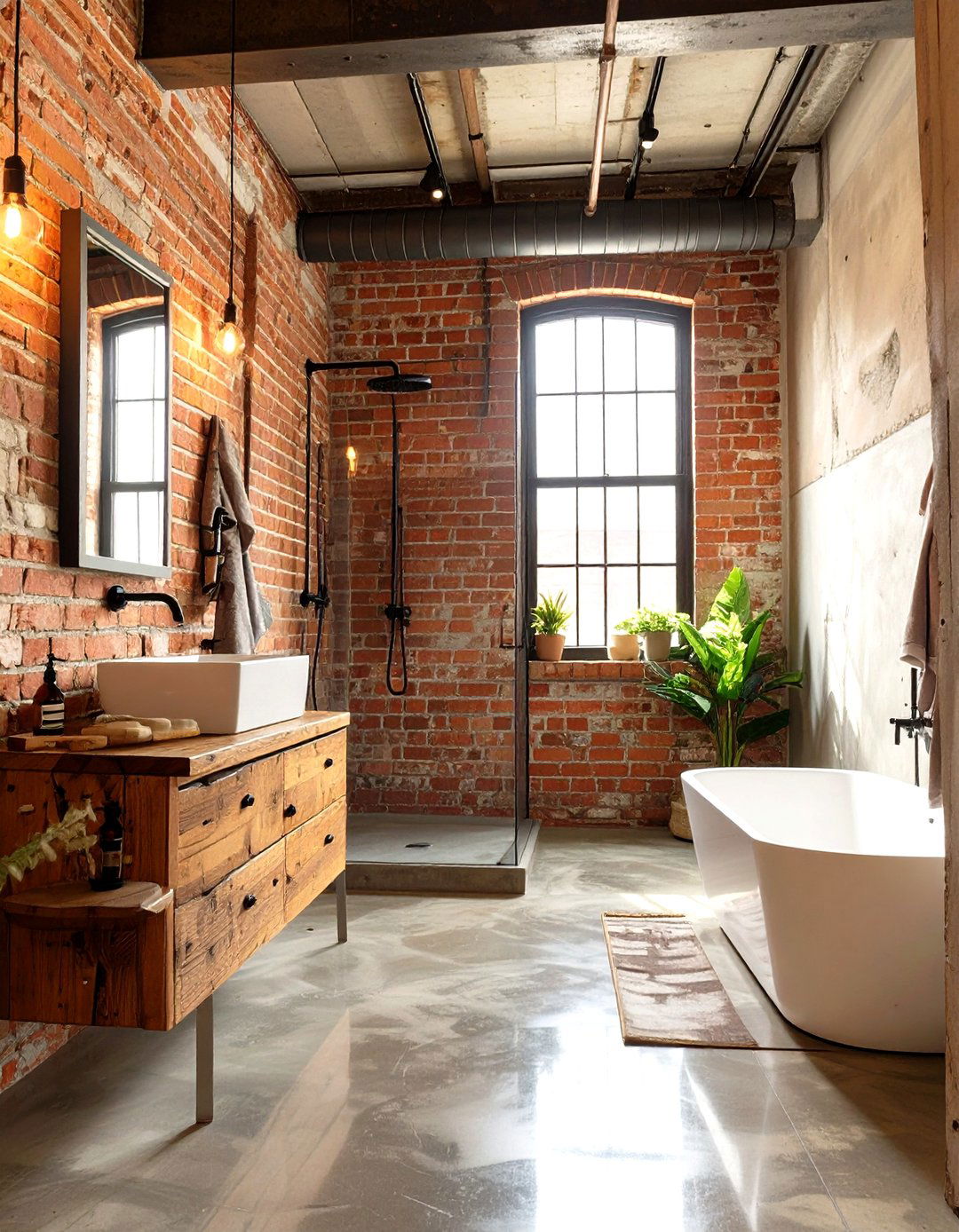 Industrial Chic Bathroom - 30 neutral bathroom ideas