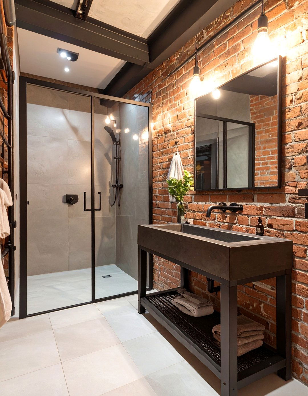 Industrial Chic Bathroom - 30 bathroom ideas decor