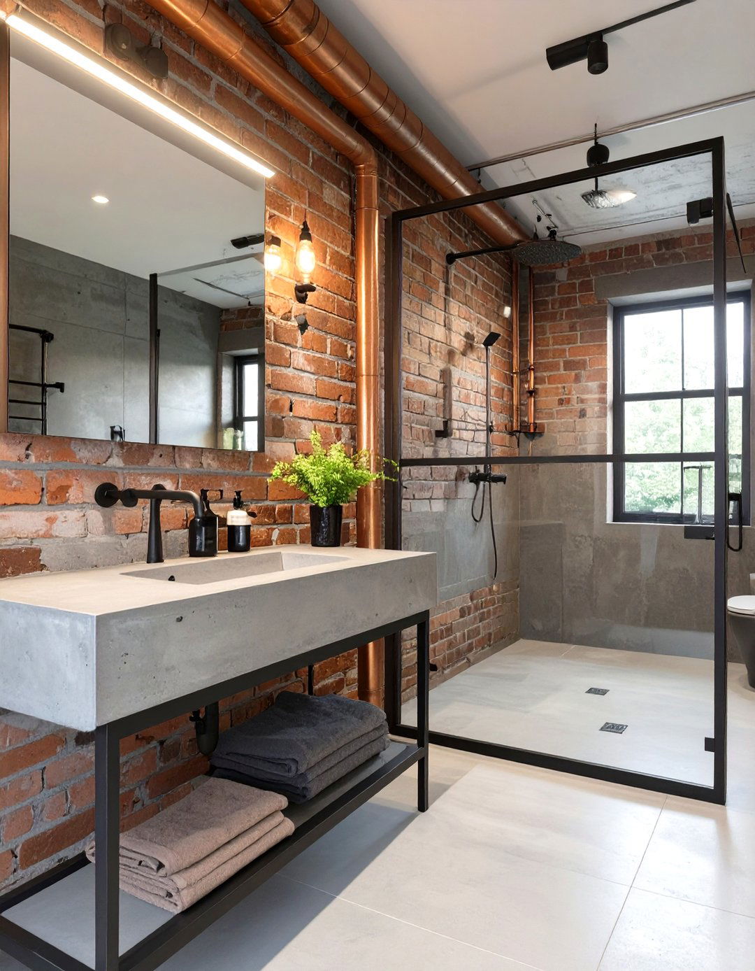 Industrial Chic Bathroom Style - 30 how to design a bathroom ideas