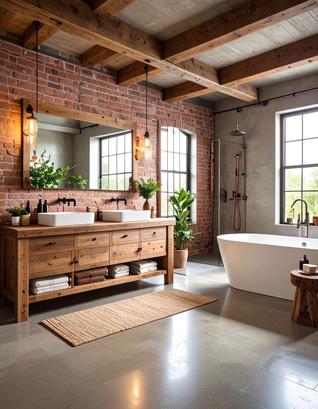 Industrial Chic Bathroom Style - 30 3d bathroom design ideas