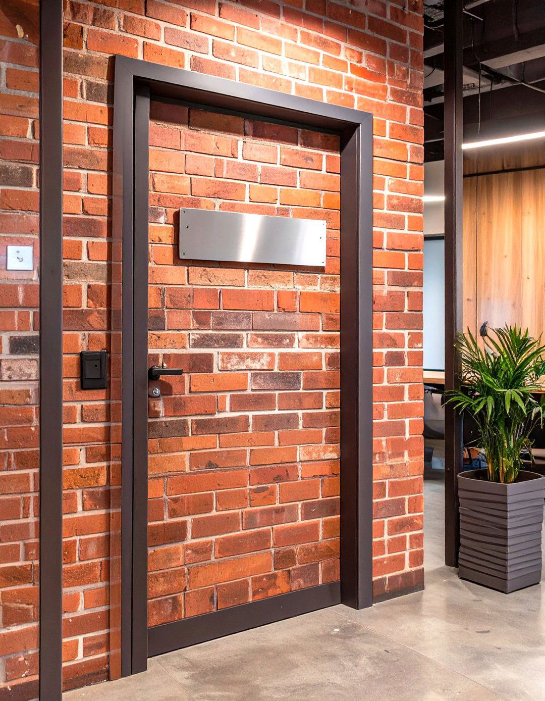 Industrial Chic Door Style - 30 office door decoration ideas