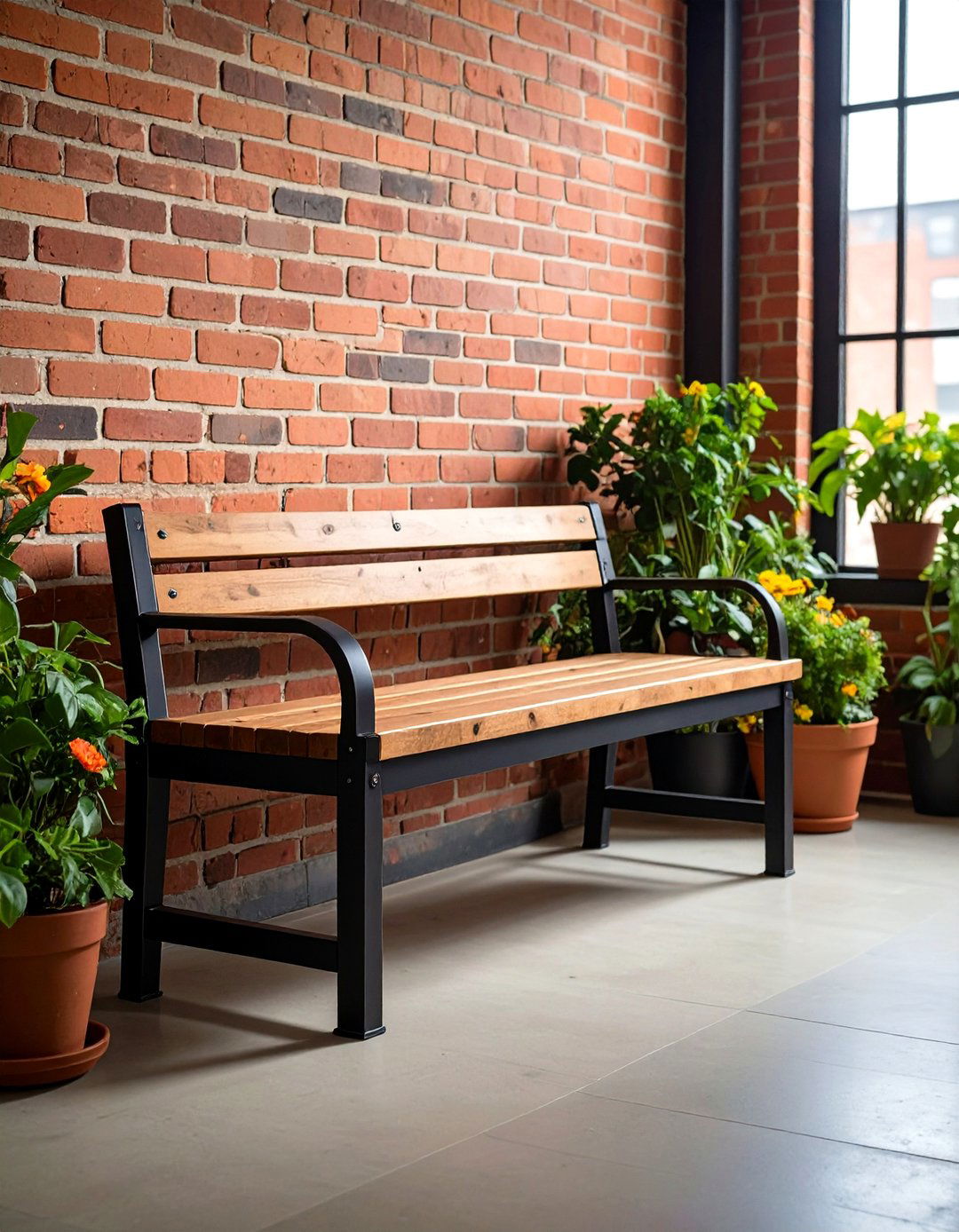 Industrial Chic Entryway Bench - 30 entryway bench ideas