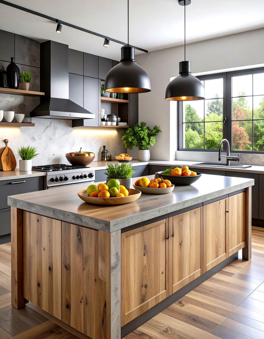 Industrial Chic Kitchen Counter - 30 kitchen counter decor ideas