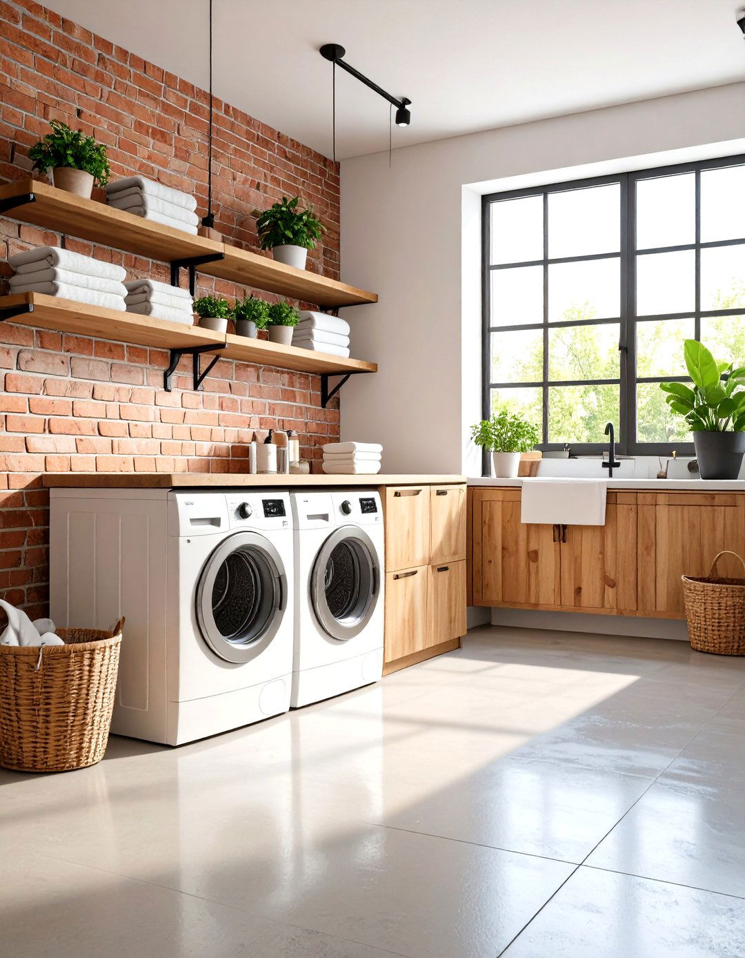 Industrial Chic Laundry Room - 30 laundry room color ideas
