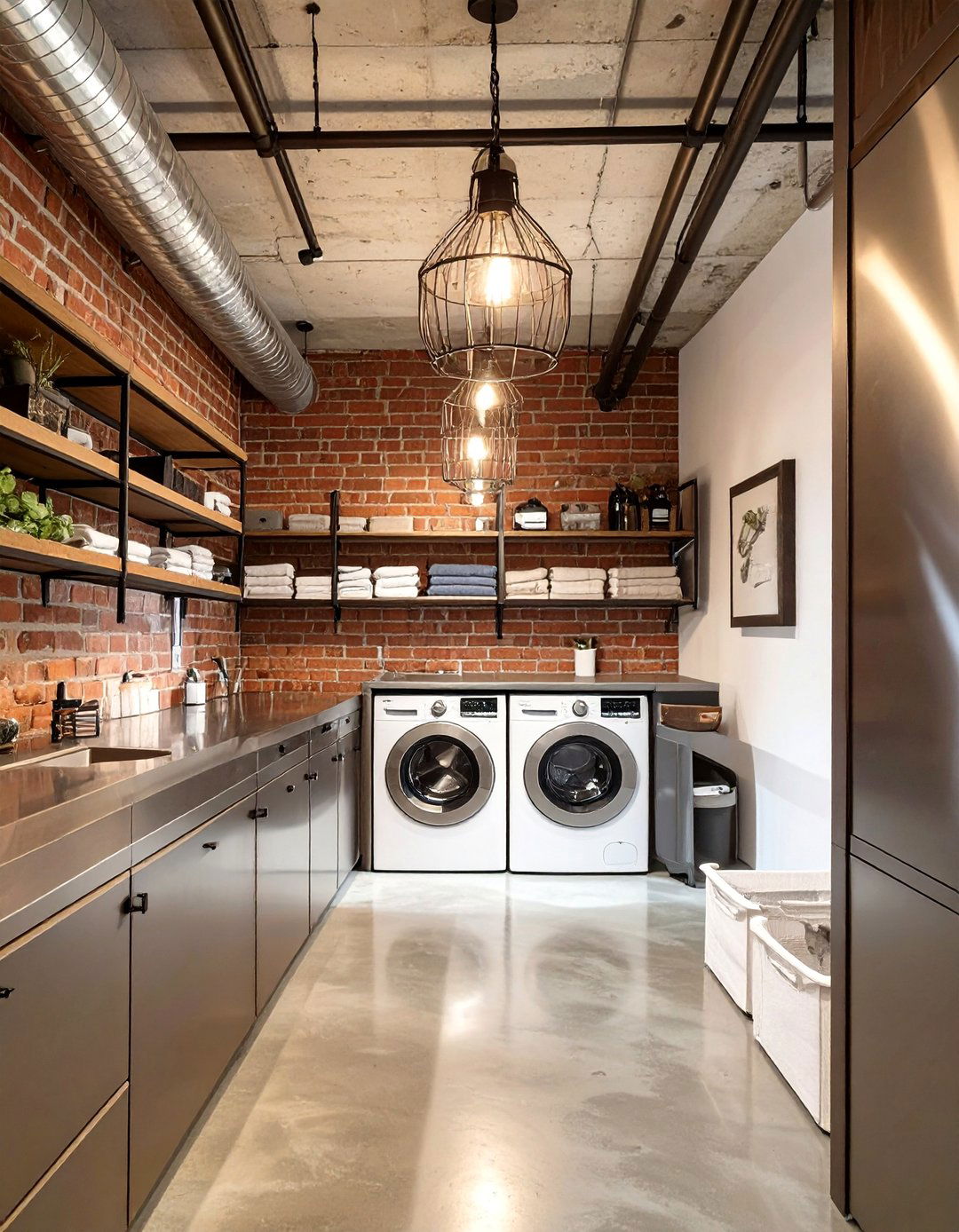 Industrial Chic Laundry Room - 30 ai laundry room design ideas