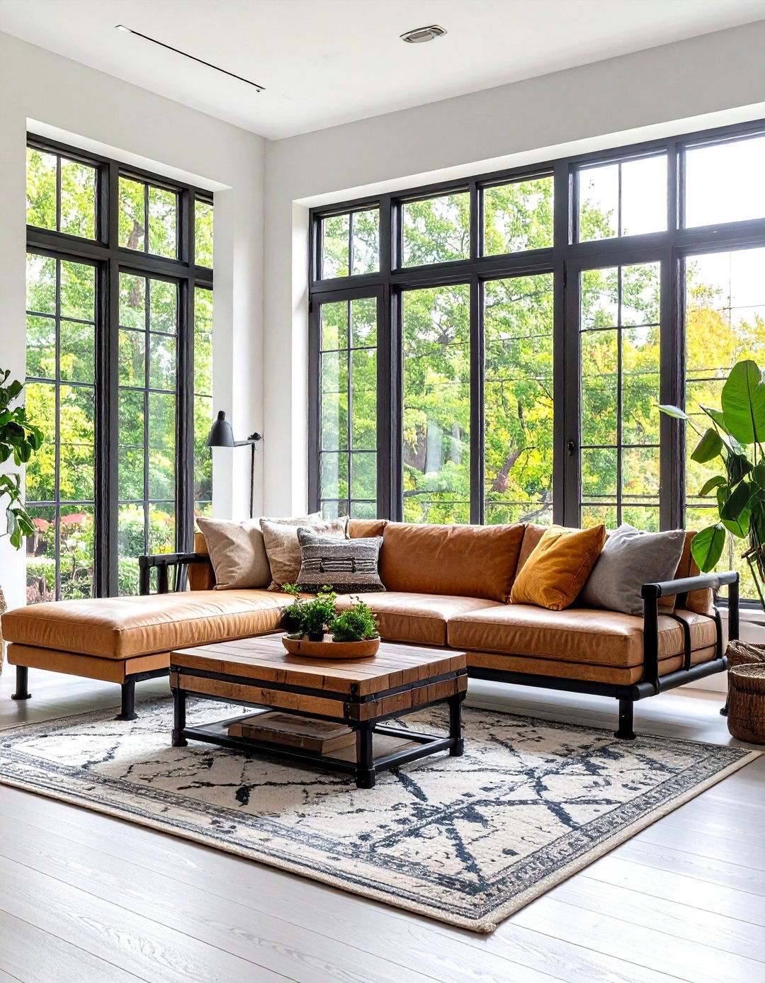 Industrial Chic Lounge - 30 living room bay window ideas