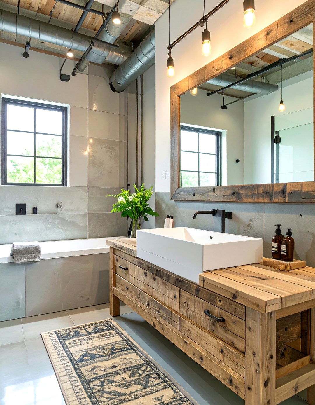 Industrial Chic Master Bathroom Design - 30 master bathroom tile ideas