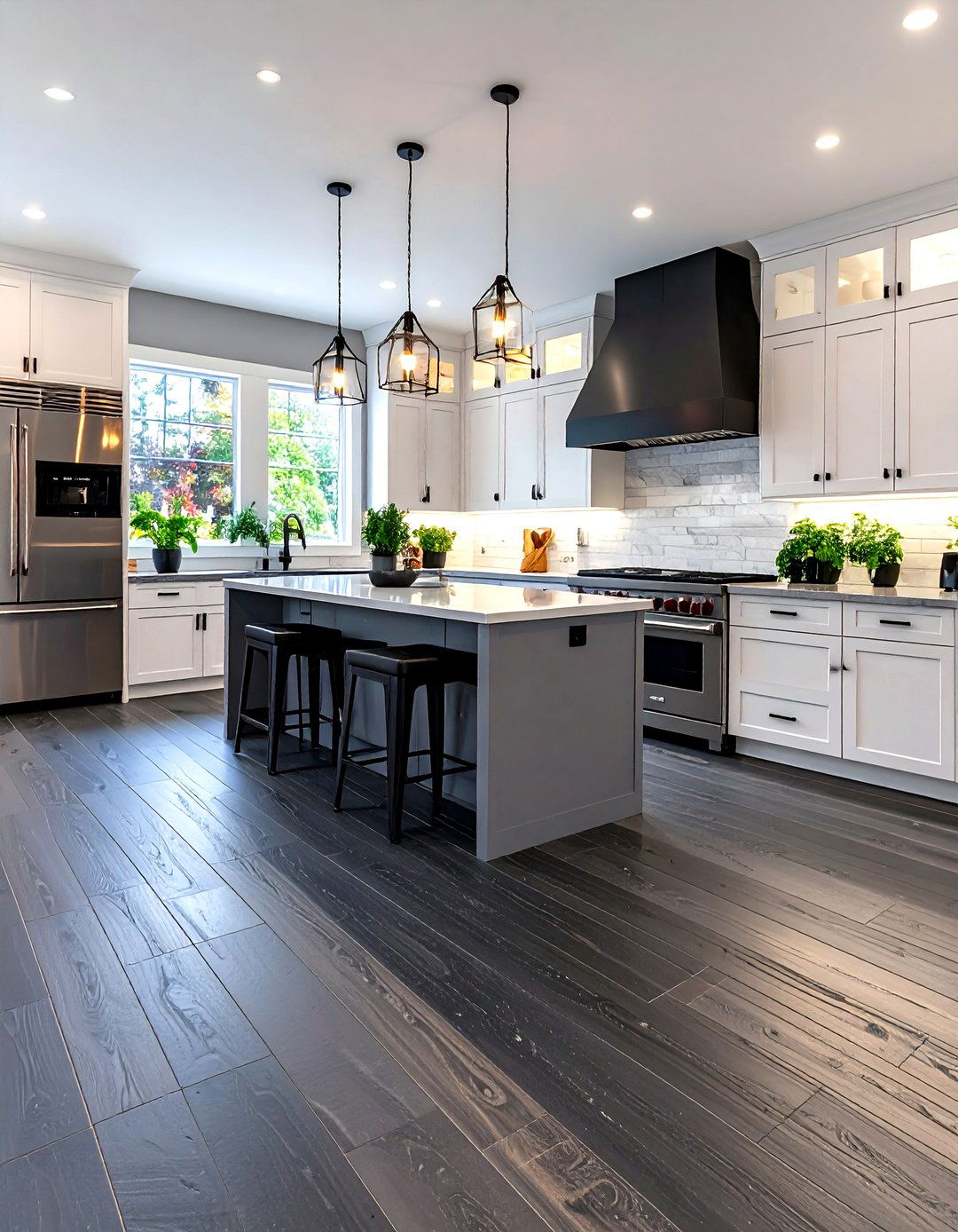 Industrial Chic Polished Concrete Floor - 30 kitchen floor tile ideas