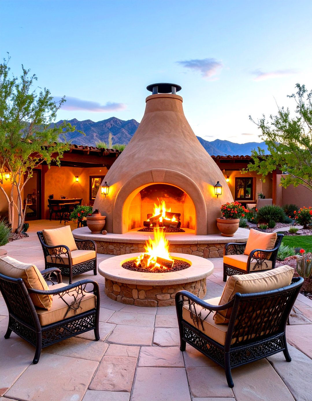 Industrial Cinder Block Patio Fireplace - 30 patio fireplace ideas