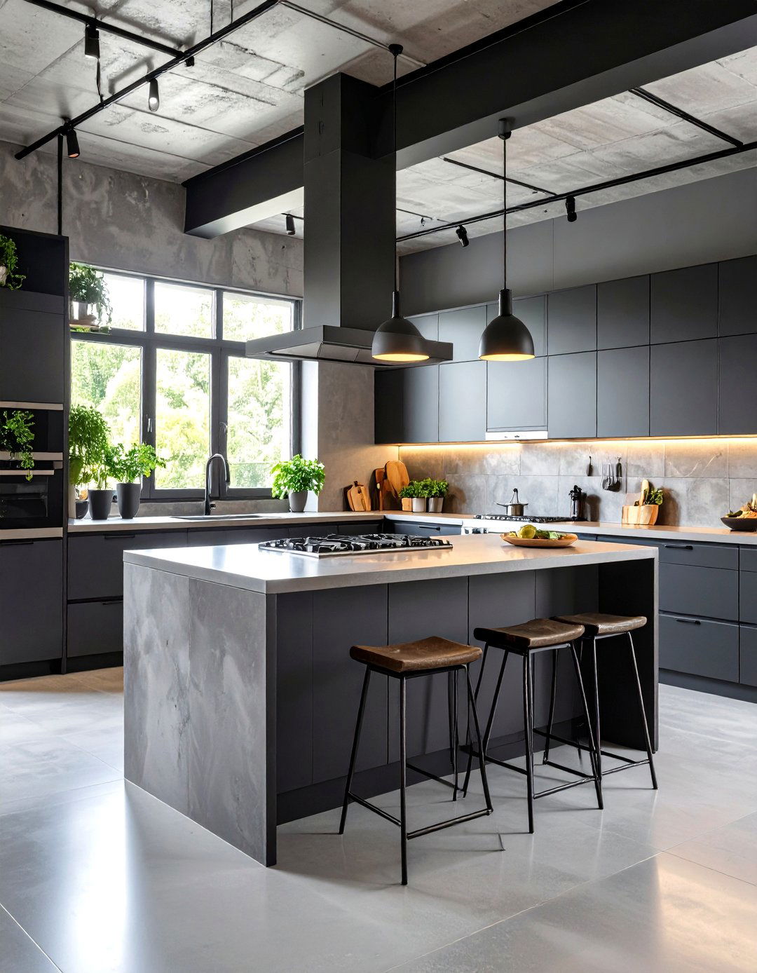 Industrial Concrete Look Kitchen Tiles - 30 kitchen wall tile ideas