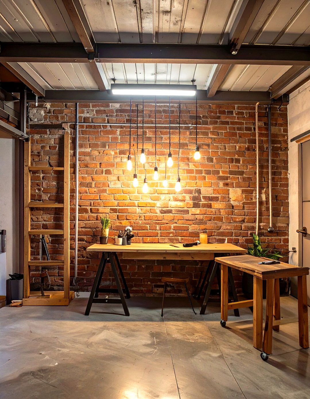 Industrial Exposed Brick Veneer - 30 interior garage wall ideas