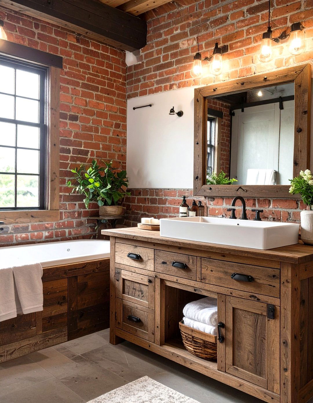 30 Modern Rustic Bathroom Ideas for a Spa-Like Feel