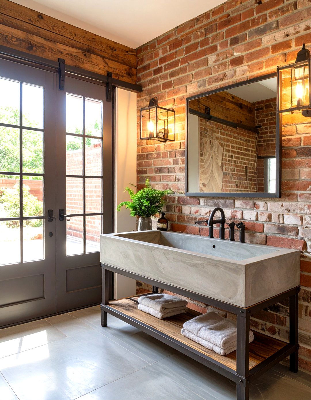 Industrial Farmhouse Bathroom - 30 country bathroom ideas