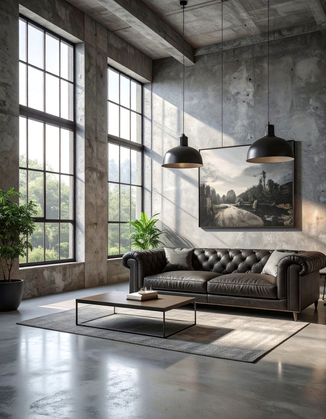 Industrial Grey Living Room Style - 30 black and grey living room ideas