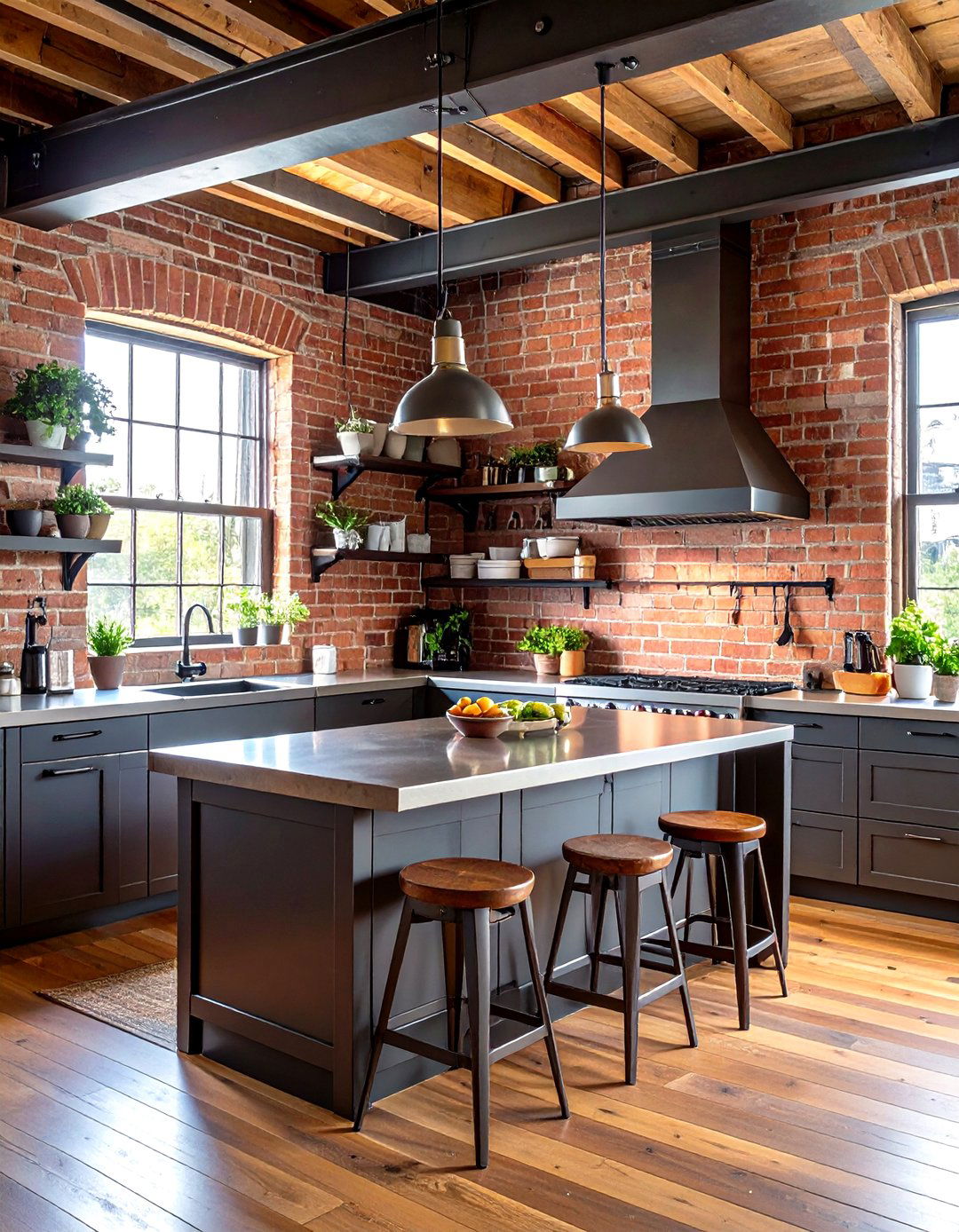 Industrial Inspired Kitchen Hues - 30 kitchen colors ideas