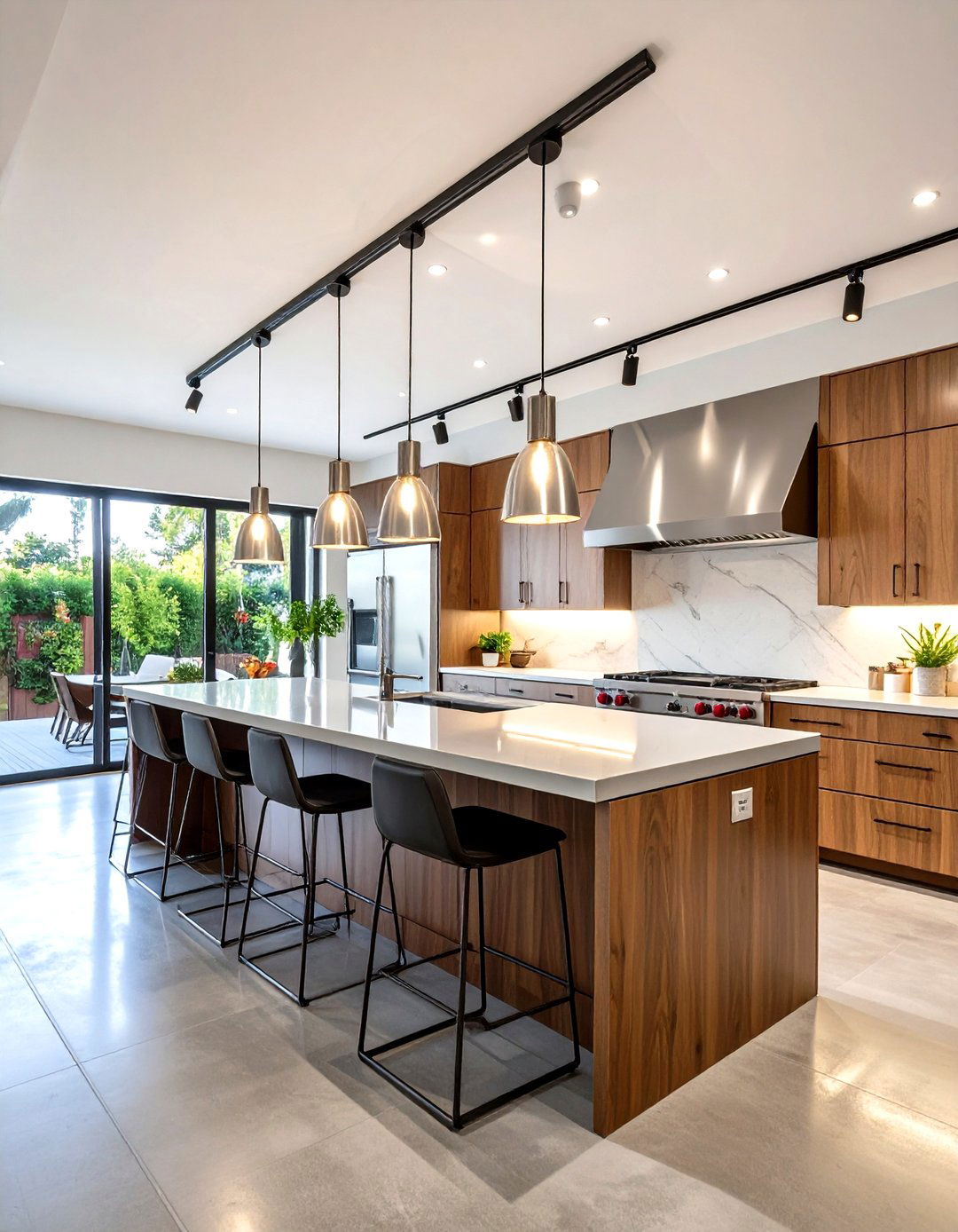 Industrial Kitchen Track Lighting System - 30 kitchen island lighting ideas