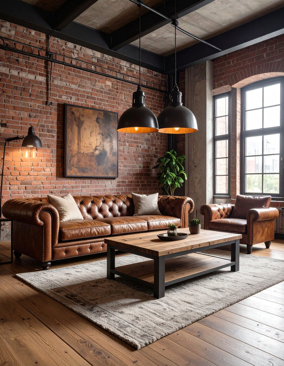 Industrial Living Room Loft - 30 aesthetic living room ideas