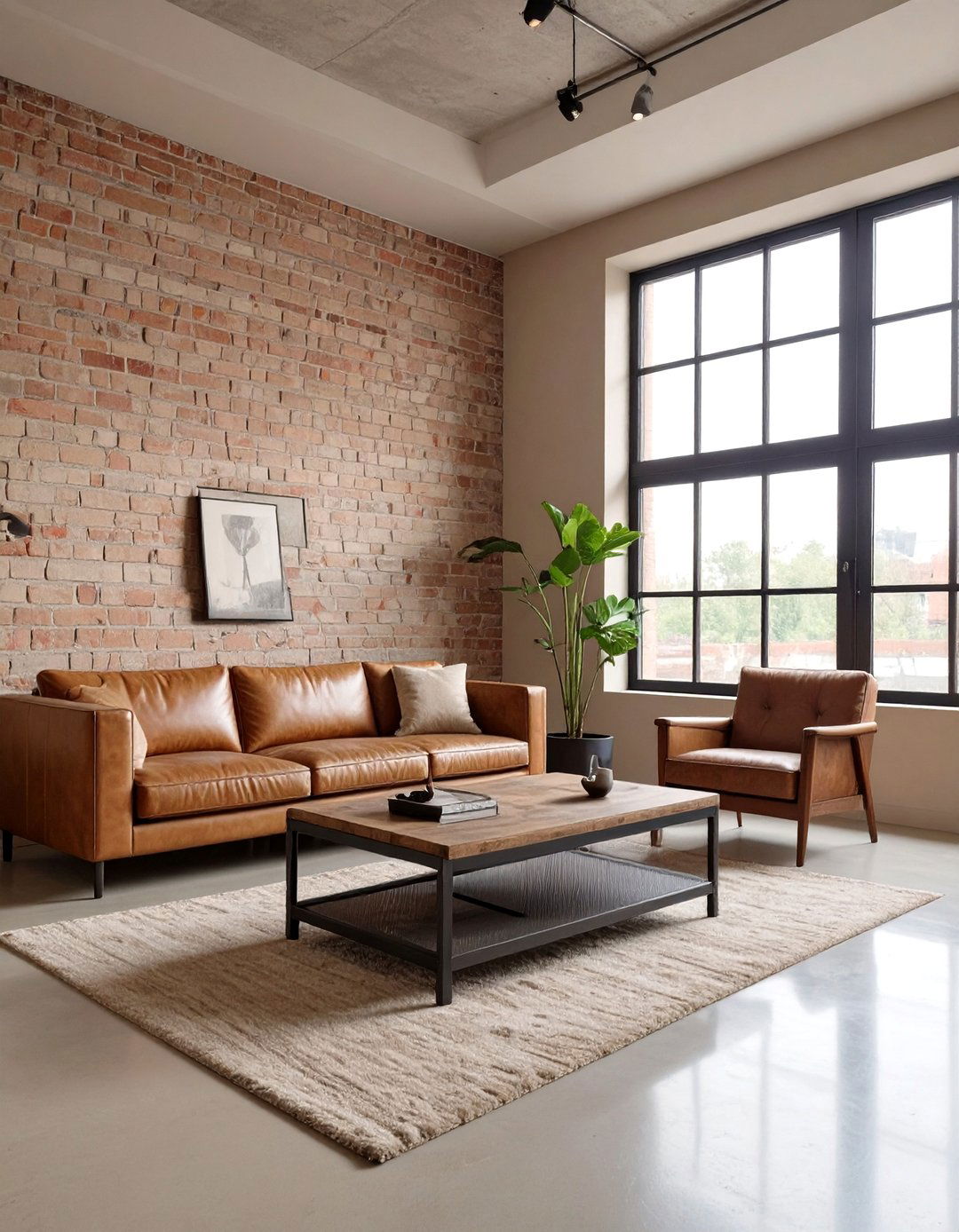 Industrial Loft Beige Living Room - 30 beige living room ideas