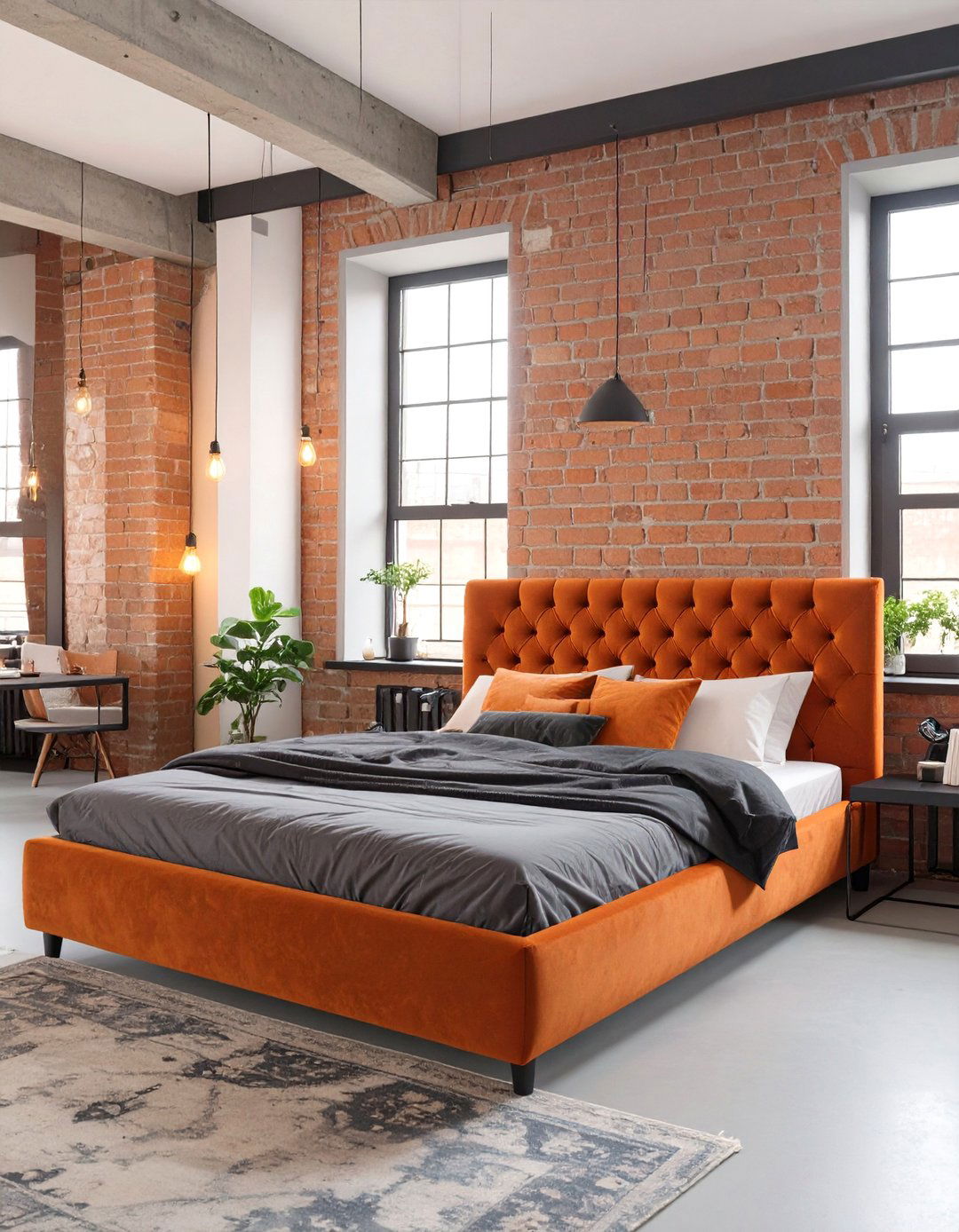 Industrial Loft Burnt Orange Bedroom - 30 burnt orange bedroom ideas