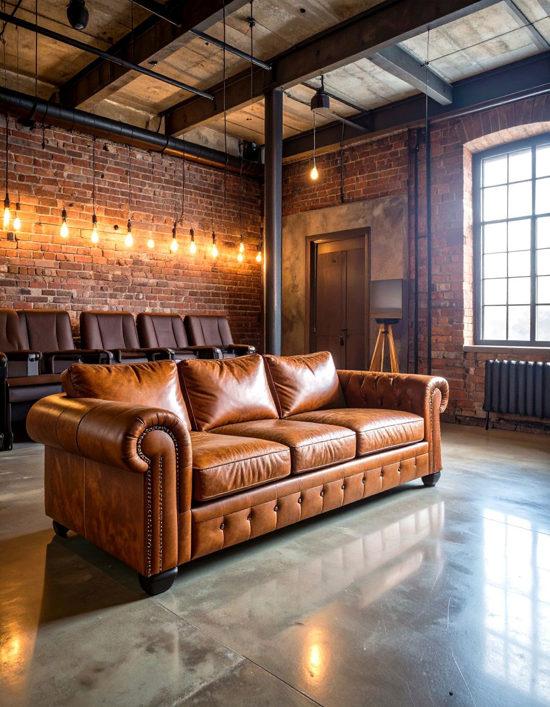 Industrial Loft Cinema Space - 30 home theater seating ideas