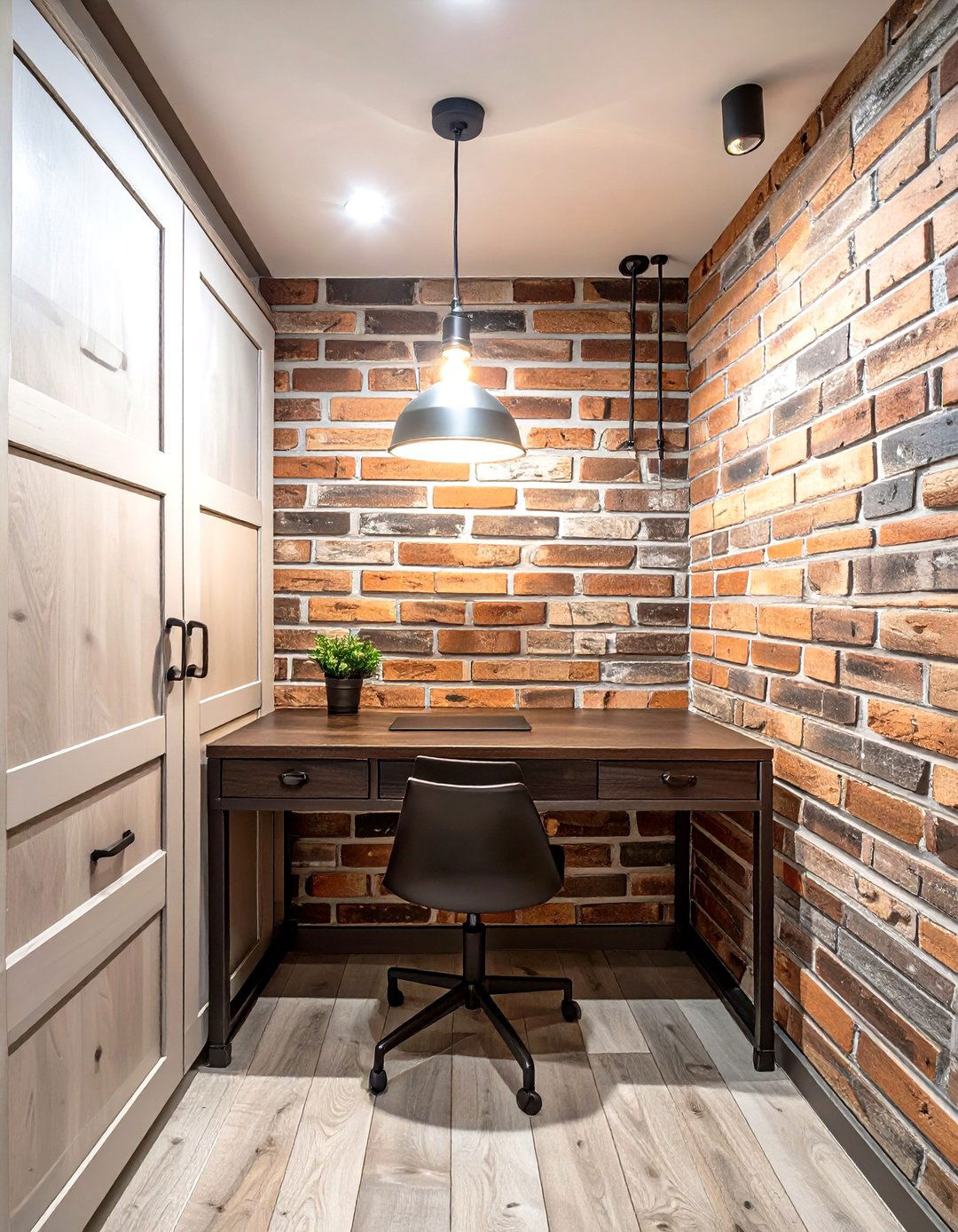 Industrial Loft Cloffice - 30 closet office ideas