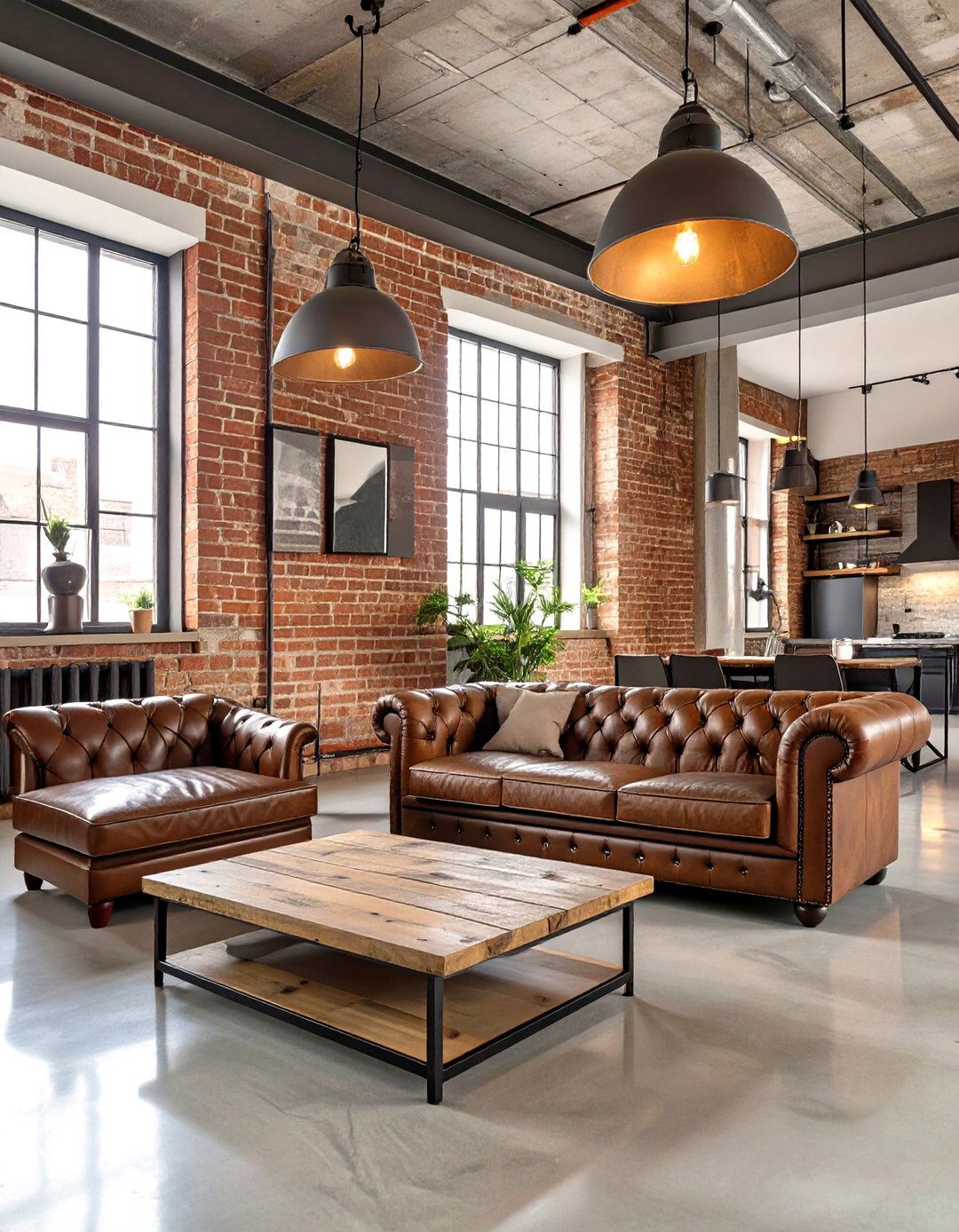 Industrial Loft Family Room - 30 modern family room ideas