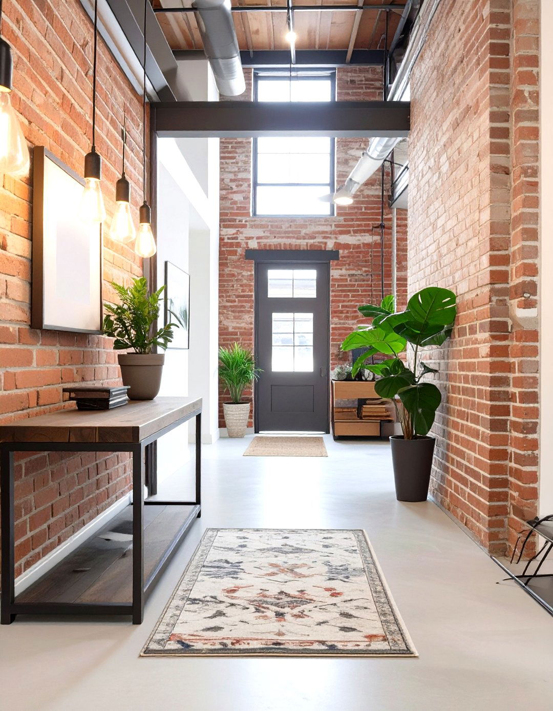 Industrial Loft Foyer - 30 home entryway ideas