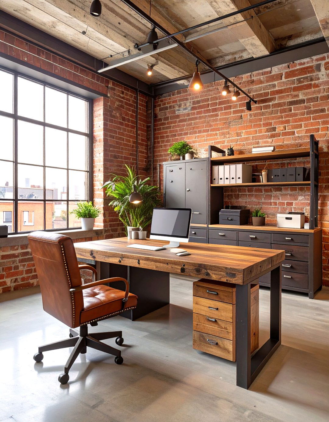 Industrial Loft Home Office - 30 free home design software ideas