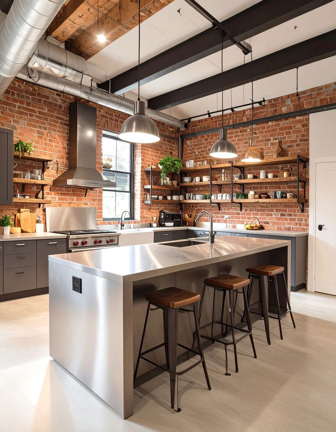 Industrial Loft Kitchen - 30 interior design simulator ideas