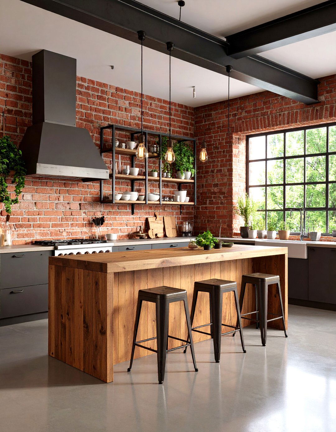Industrial Loft Kitchen - 30 kitchen redo ideas