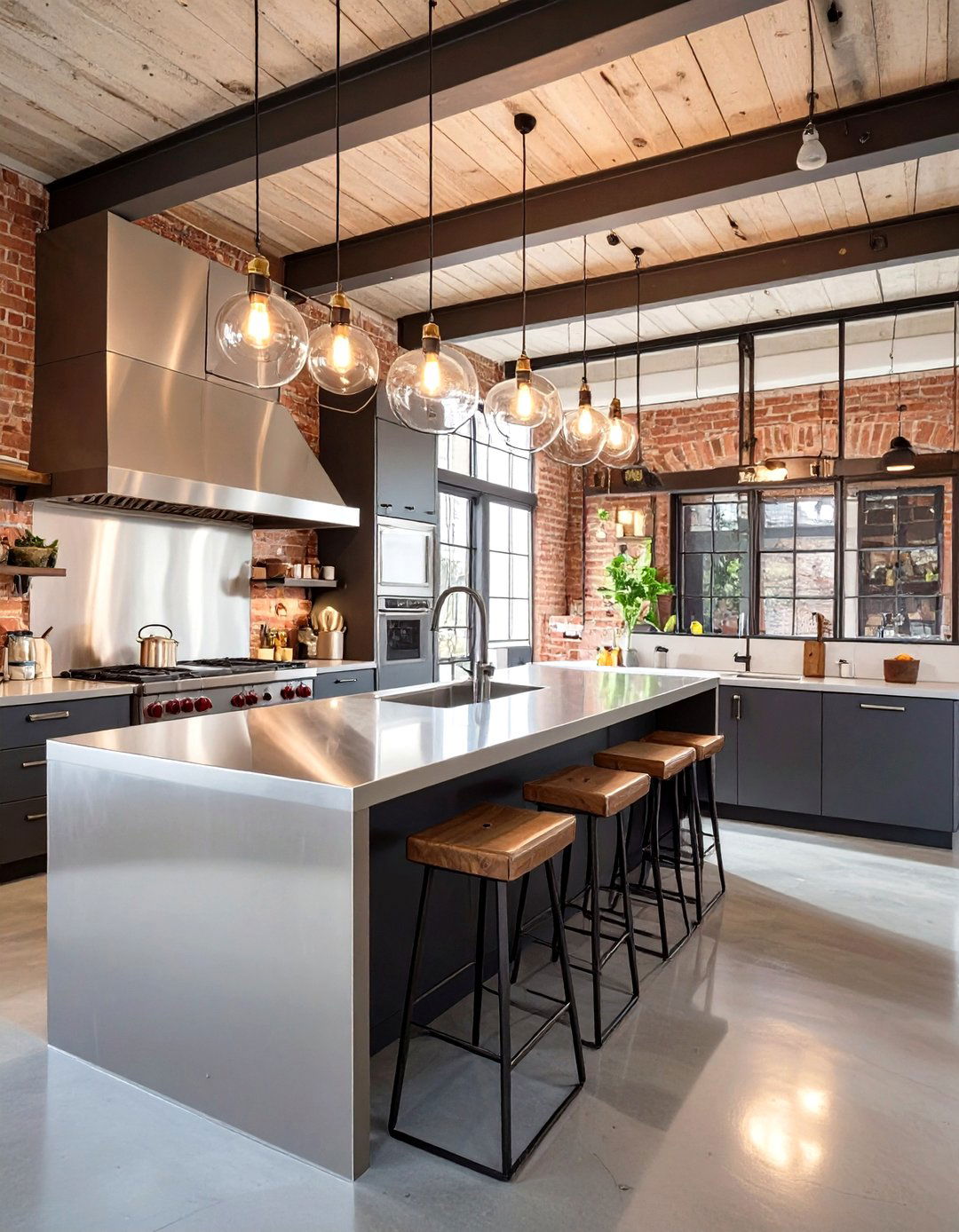 Industrial Loft Kitchen Design - 30 interior design rendering ideas