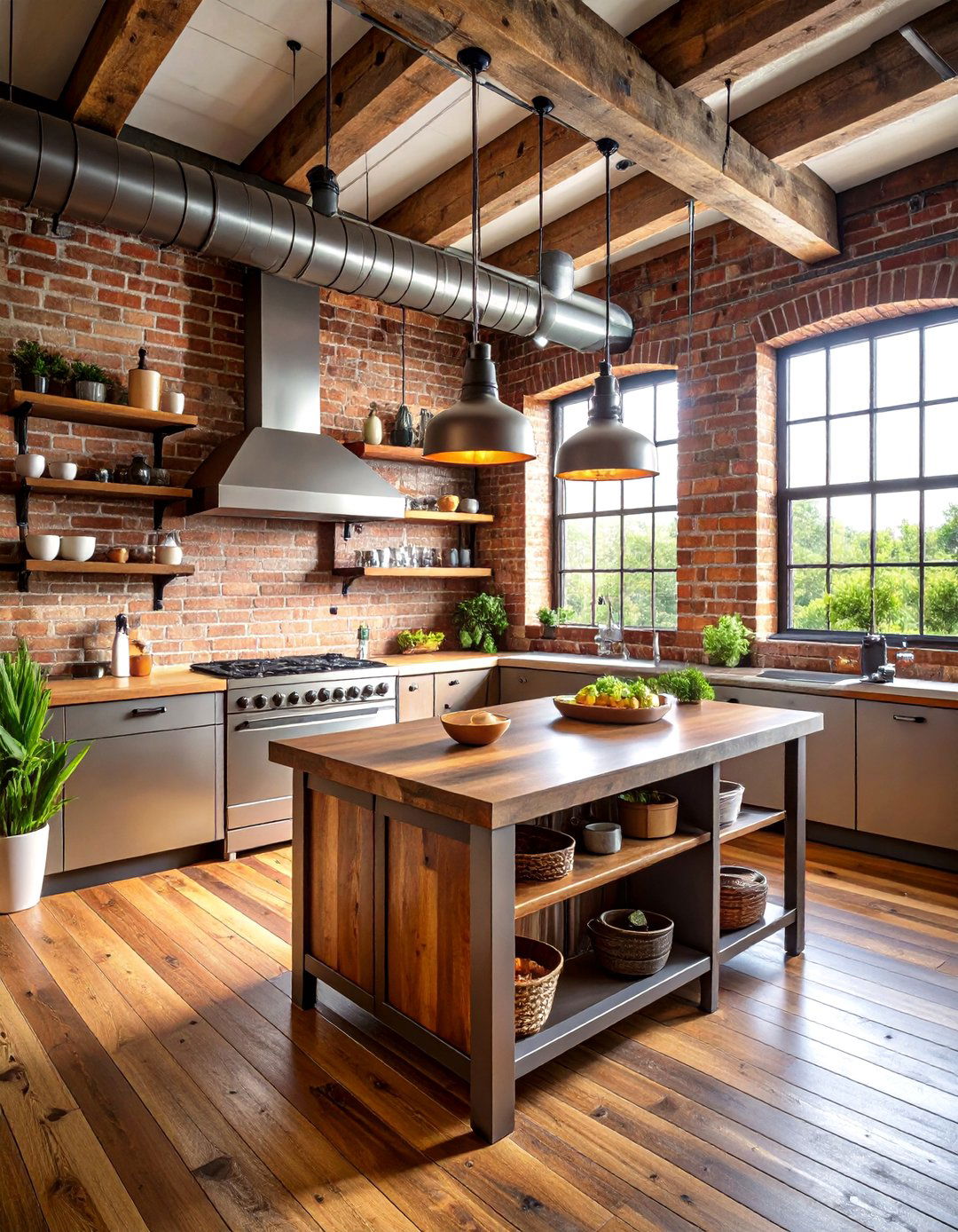 Industrial Loft Kitchen - 30 3d interior design ideas