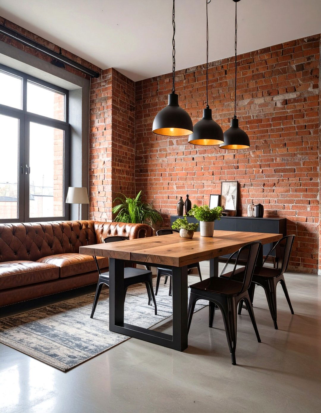 Industrial Loft Living - 30 lounge dining room ideas
