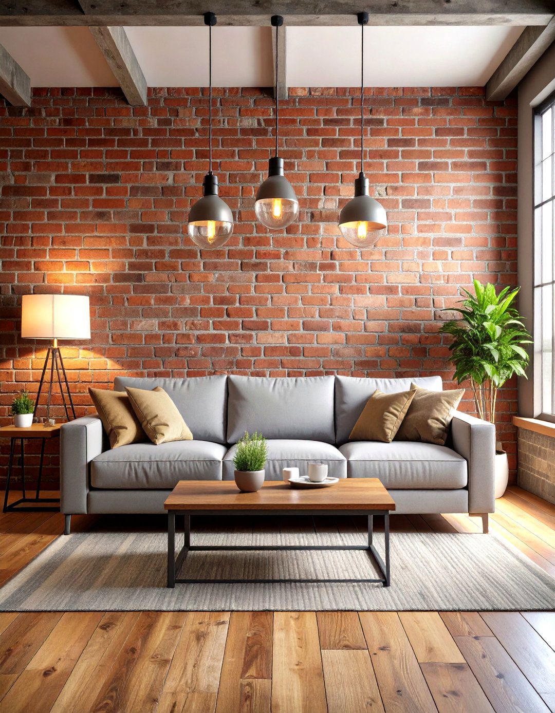 Industrial Loft Living Room - 30 light grey couch living room ideas