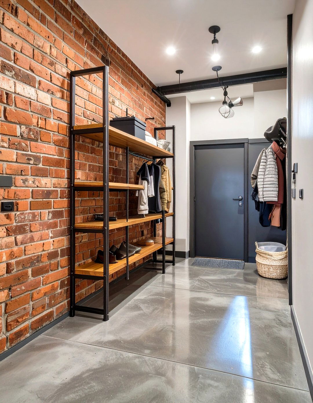 Industrial Loft Mudroom - 30 mudroom storage ideas