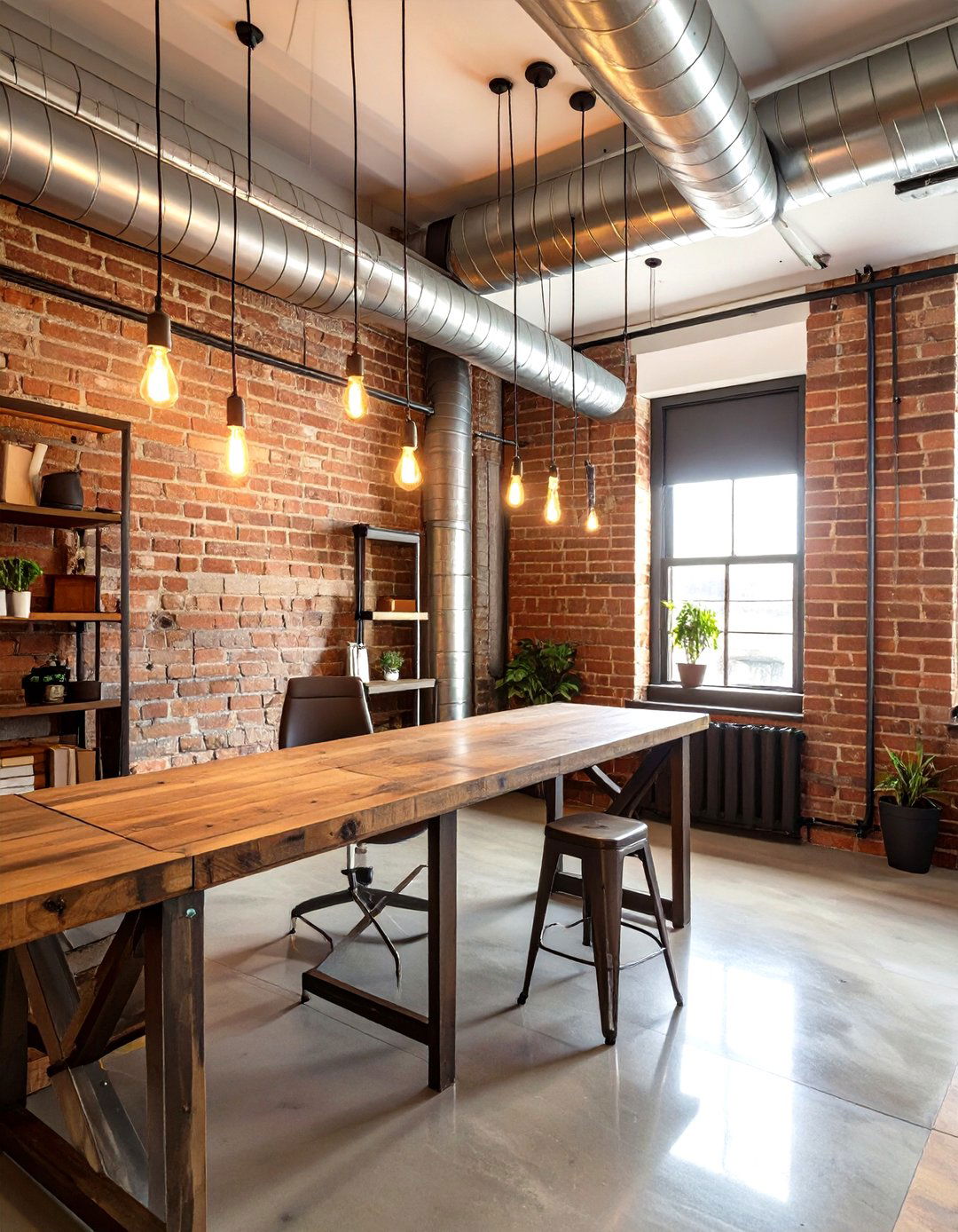 Industrial Loft Office Room - 30 office room decor ideas