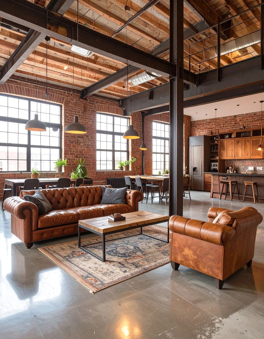 Industrial Loft Open Concept Space - 30 interior design photos ideas
