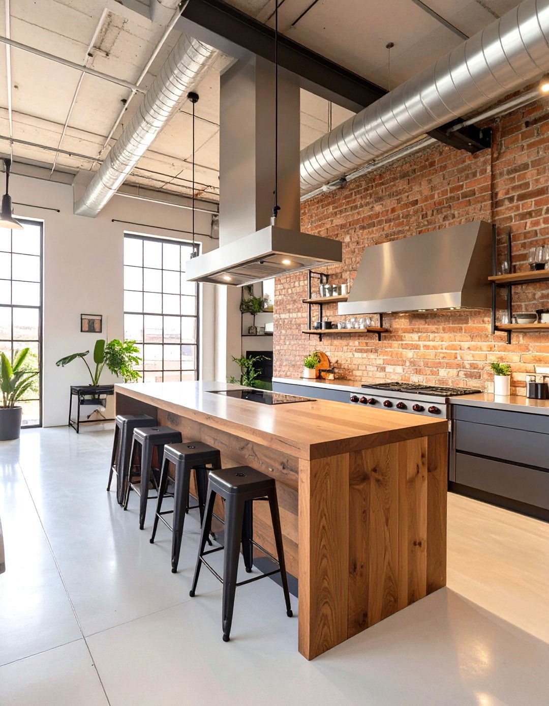 Industrial Loft Open Kitchen - 30 open kitchen ideas