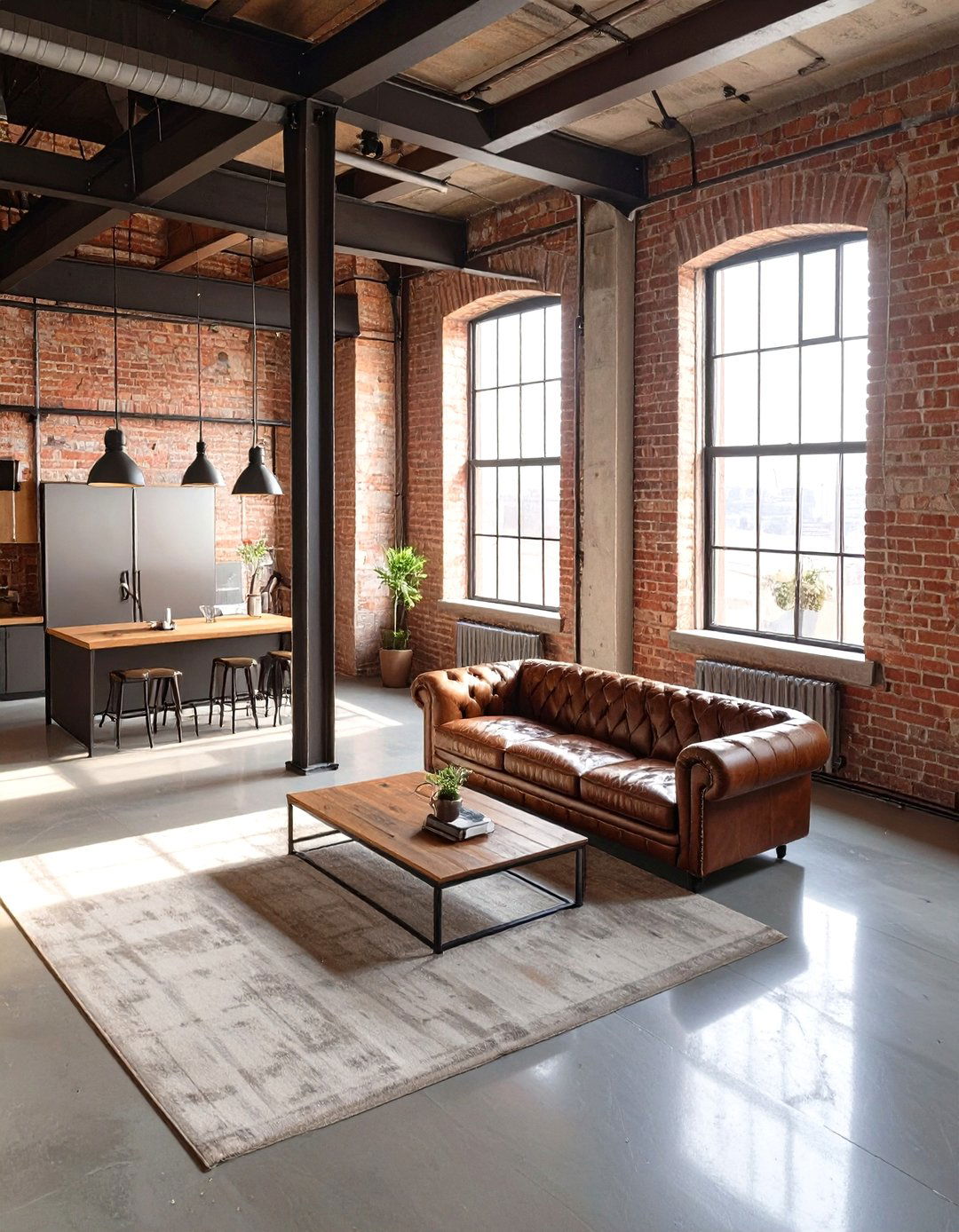 Industrial Loft Open Plan Layout - 30 interior design drawing ideas