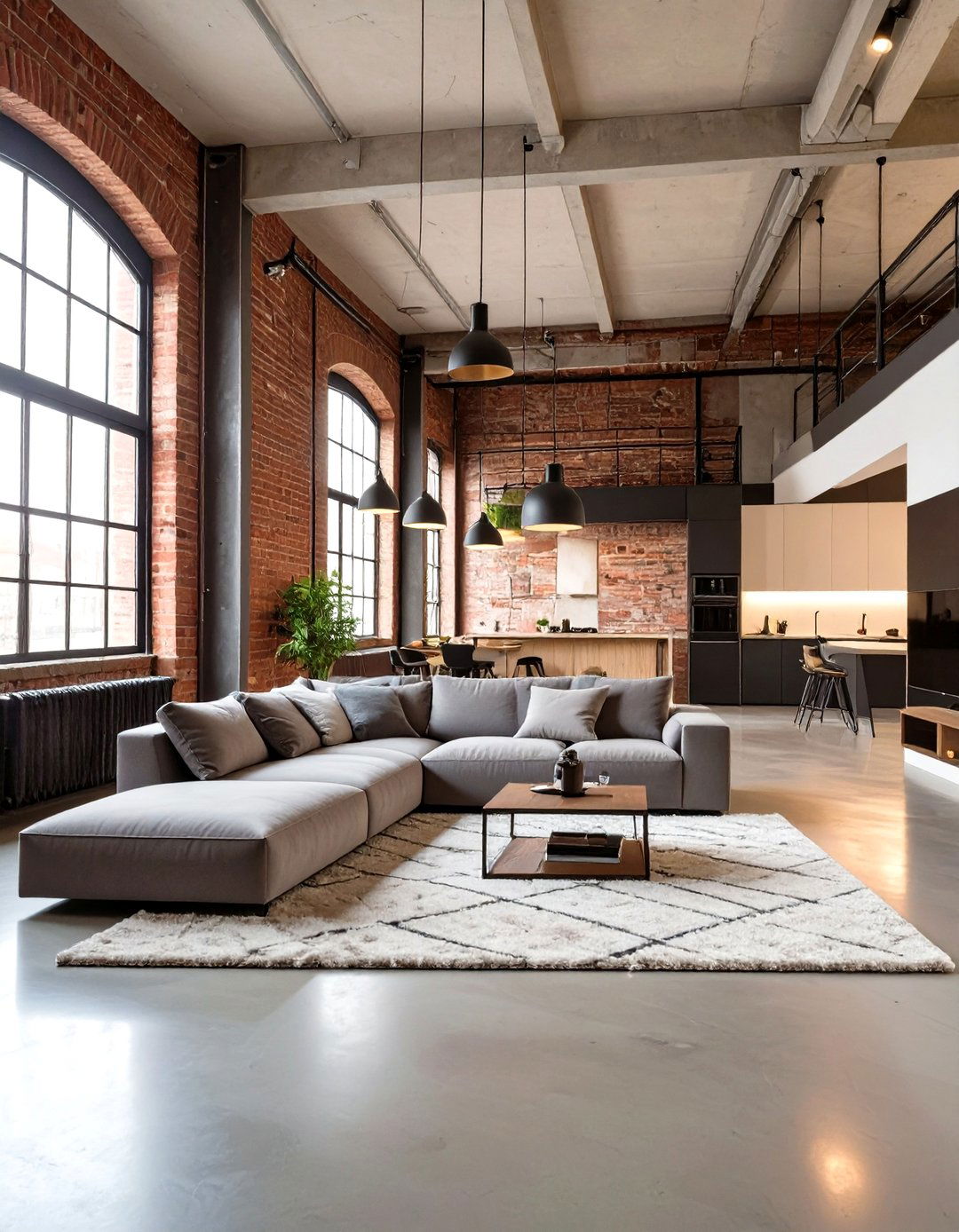 Industrial Loft Open Plan Living - 30 harmony interior design ideas