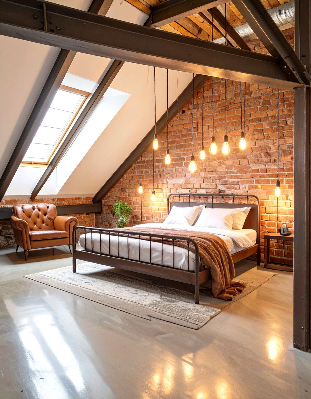 Industrial Loft Style Attic Bedroom - 30 modern attic bedroom ideas