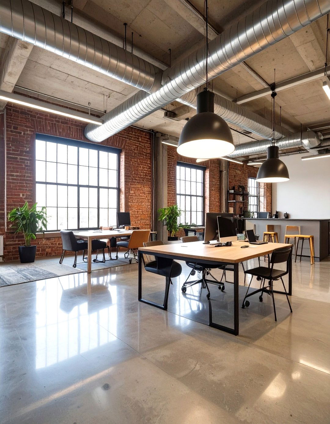 Industrial Loft Workspace - 30 commercial interior design ideas