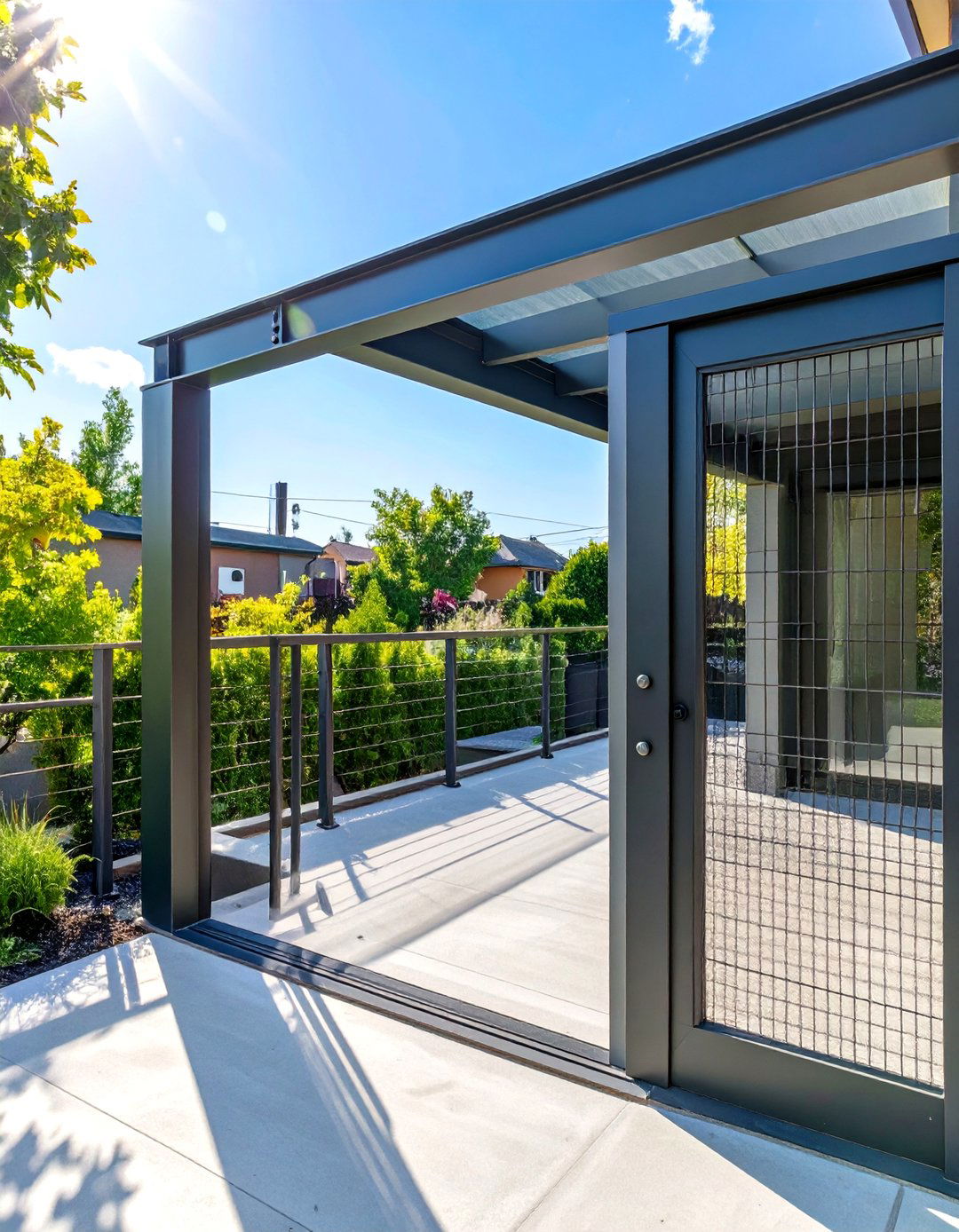 Industrial Metal Deck Gate - 30 deck gate ideas