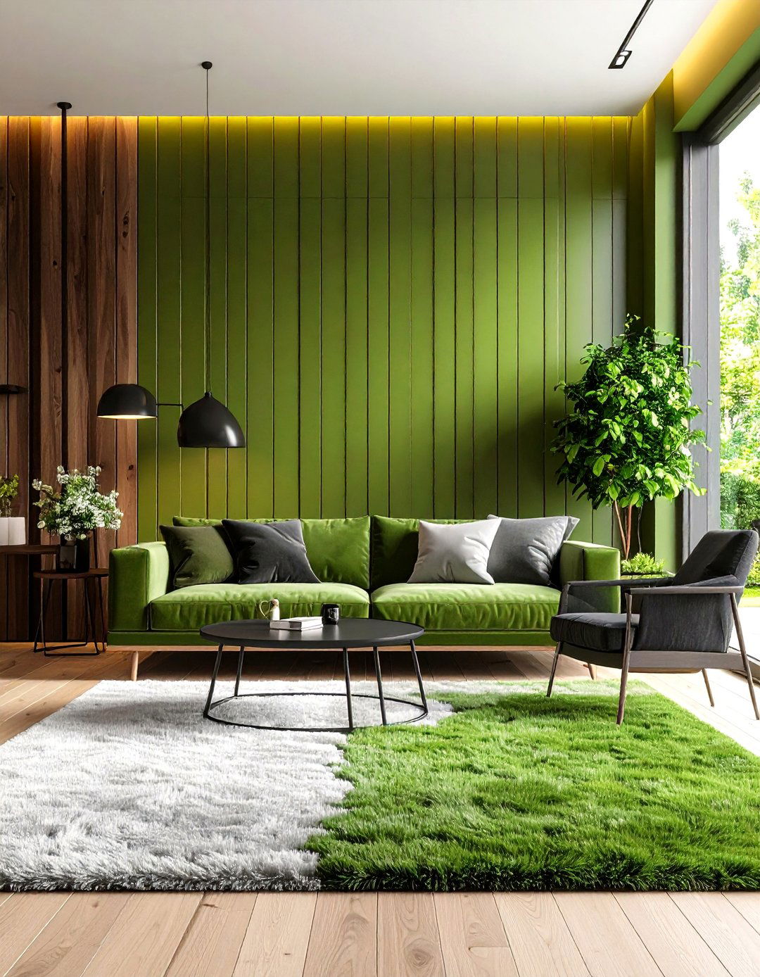 Industrial Metal Panel Wall - 30 accent wall ideas for living room