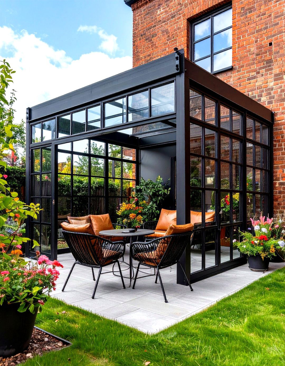 Industrial Metal and Glass Patio Enclosure - 30 patio enclosure ideas